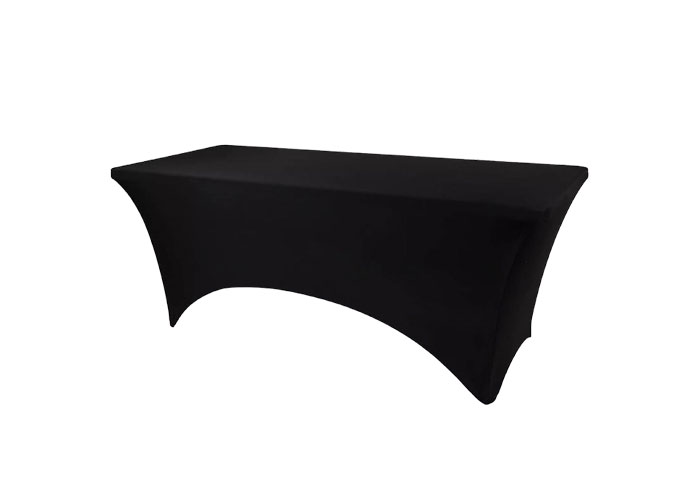 Rectangle Table with Spandex Black Rental